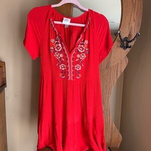 Knox Rose Scarlet Embroidered Mini Dress